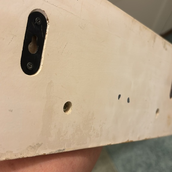 Bath Farmhouse Shelf Distressed Vintage Hot & Cold Faucet Knobs Final Sa… - Picture 7 of 9